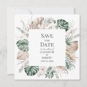 Carte de rappel de date de l'Orchidée tropicale et (Devant)