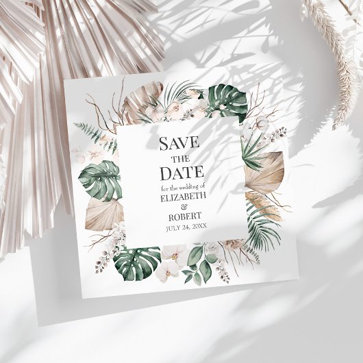 Carte de rappel de date de l'Orchidée tropicale et