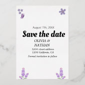 Carte de rappel de date de mariage à calligraphie  (Verso)