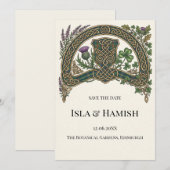 Carte de rappel de date de mariage à l'arch de cha (Devant / Derrière)