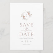 Carte de rappel de date de mariage à monogramme fl (Devant)