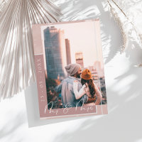 Carte de rappel de date de mariage à photo et écri