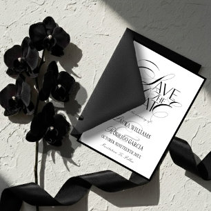 Carte de rappel de date de mariage à plat photo d'