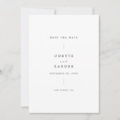 Carte de rappel de date de mariage à portrait d'ar (Devant)