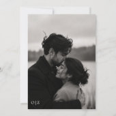 Carte de rappel de date de mariage à portrait d'ar (Dos)