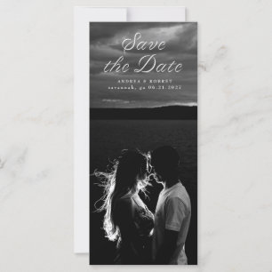 Carte de rappel de date de mariage à ruban grand f