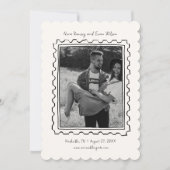 Carte de rappel de date de mariage à timbre-poste (Devant)