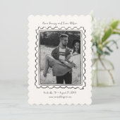 Carte de rappel de date de mariage à timbre-poste (Debout devant)