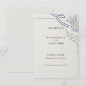 Carte de rappel de date de mariage au chardon celt (Devant / Derrière)