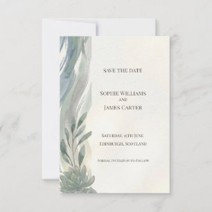 Carte de rappel de date de mariage au eucalyptus g