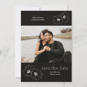 Carte de rappel de date de mariage avec photo de f