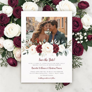 Carte de rappel de date de mariage avec photo de p