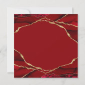 Carte de rappel de date de mariage en agate rouge (Dos)