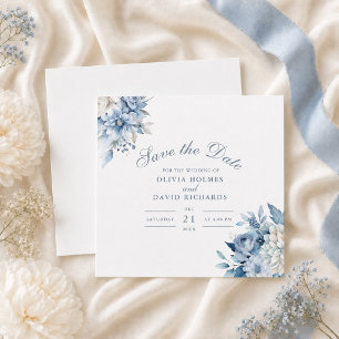 Carte de rappel de date de mariage Fleur sauvage b