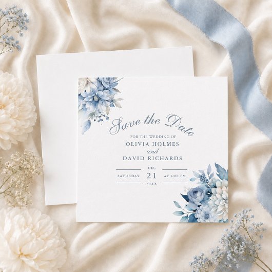 Carte de rappel de date de mariage Fleur sauvage b