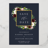 Carte de rappel de date de mariage Midnight Romanc (Recto)