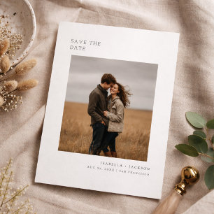 Carte de rappel de date de mariage minimaliste mod