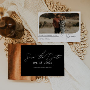 Carte de rappel de date de mariage minimaliste mod