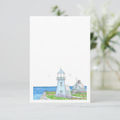 Carte de rappel de date de mariage Phare Bleu (Debout devant)