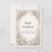 Carte de rappel de date de mariage Régence Botaniq (Dos)