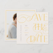 Carte de rappel de date moderne avec calligraphie (Devant / Derrière)