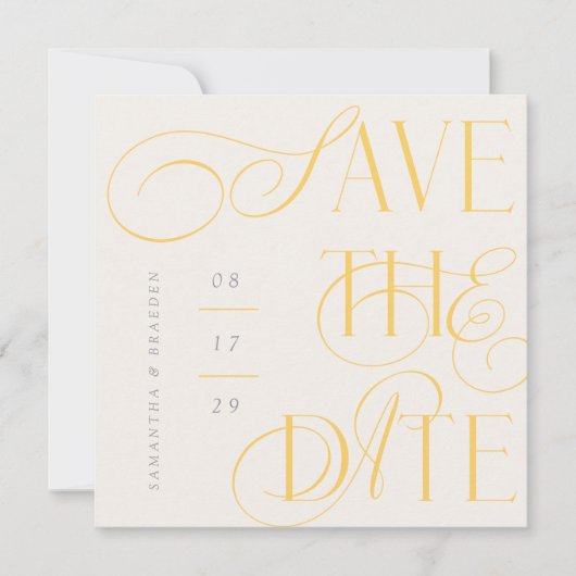Carte de rappel de date moderne avec calligraphie (Devant)