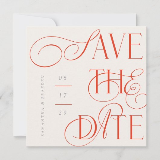 Carte de rappel de date moderne avec calligraphie (Devant)