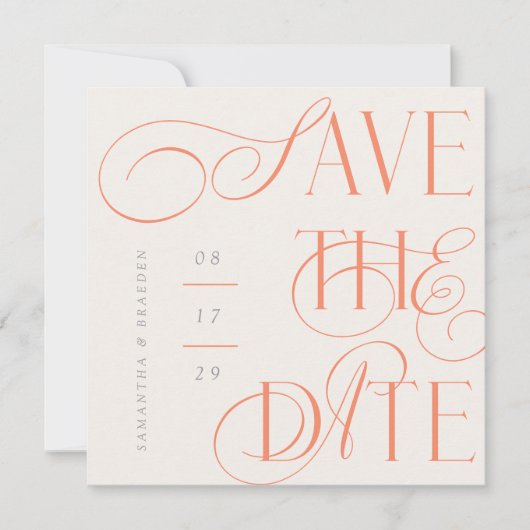 Carte de rappel de date moderne avec calligraphie  (Devant)