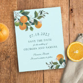 Carte de rappel de date Oranges Fleurs et Fruits