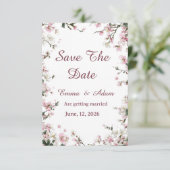 Carte de Rappel de Date Plat (Debout devant)