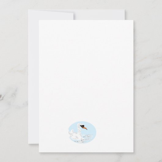 Carte de Rappel de Date Plat : Beau Cygne (Devant)