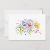 Carte de rappel de date Rose Pêche Jaune Fleurs (Dos)
