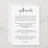 Carte de rappel de délai RSVP de script moderne (Devant)