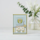 Carte de rappel de hibou (Debout devant)