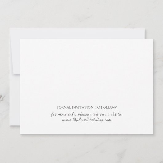 Carte de rappel de mariage 3 photos argent (Dos)