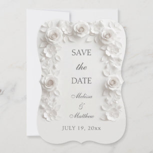 Carte de rappel de mariage à cadre floral baroque