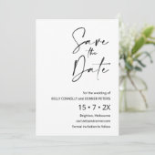 Carte de rappel de mariage à calligraphie minimali (Debout devant)