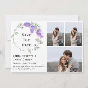 Carte de rappel de mariage à collage de photos de