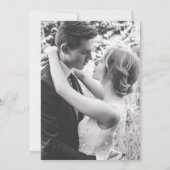 Carte de rappel de mariage à fleur unique sombre (Dos)