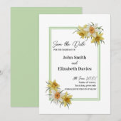 Carte de rappel de mariage à la jonquille (Devant / Derrière)