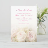 Carte de rappel de mariage aux roses (Debout devant)