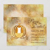 Carte de rappel de mariage Carrosse de Cendrillon  (Devant / Derrière)