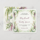 Carte de rappel de mariage Cascading Calla (Devant / Derrière)