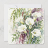 Carte de rappel de mariage Cascading Calla (Dos)
