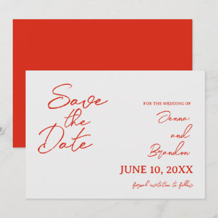 Carte de rappel de mariage Coquelicot Rouge