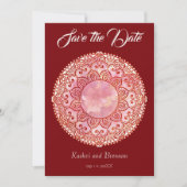 Carte de rappel de mariage Mehndi magnifique (Devant)