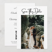 Carte de rappel de mariage moderne avec code QR ph (Devant / Derrière)