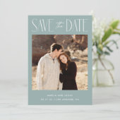 Carte de rappel de mariage moderne avec QR code à  (Debout devant)