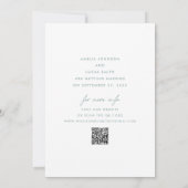 Carte de rappel de mariage moderne avec QR code à  (Dos)