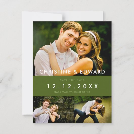 Carte de rappel de mariage Snapshots (Devant)